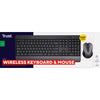 Trust trezo comfort draadloze toetsenbord- en muisset desktopset (zwart, us lay-out (qwerty), 100%)