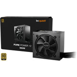 Be quiet! pure power 12 550 watt voeding (zwart, 2x pcie) - afbeelding 1
