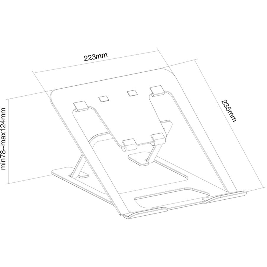 Neomounts nsls085grey opvouwbare laptop standaard (grijs)