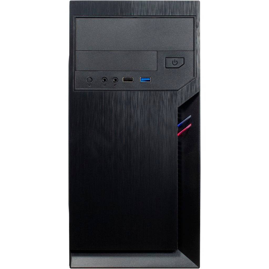 Inter-tech it-6502 romea mini tower behuizing (zwart | 2x usb-a)