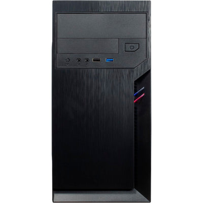 Inter-tech it-6502 romea mini tower behuizing (zwart | 2x usb-a)