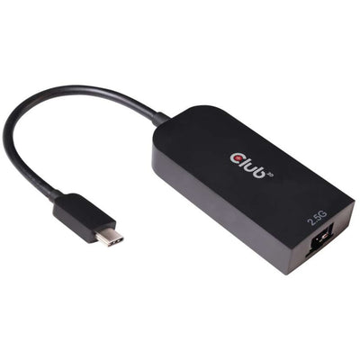 Club 3d usb-c 3.2 gen 1 naar rj-45 2.5gbps adapter (zwart, 0,16 meter)