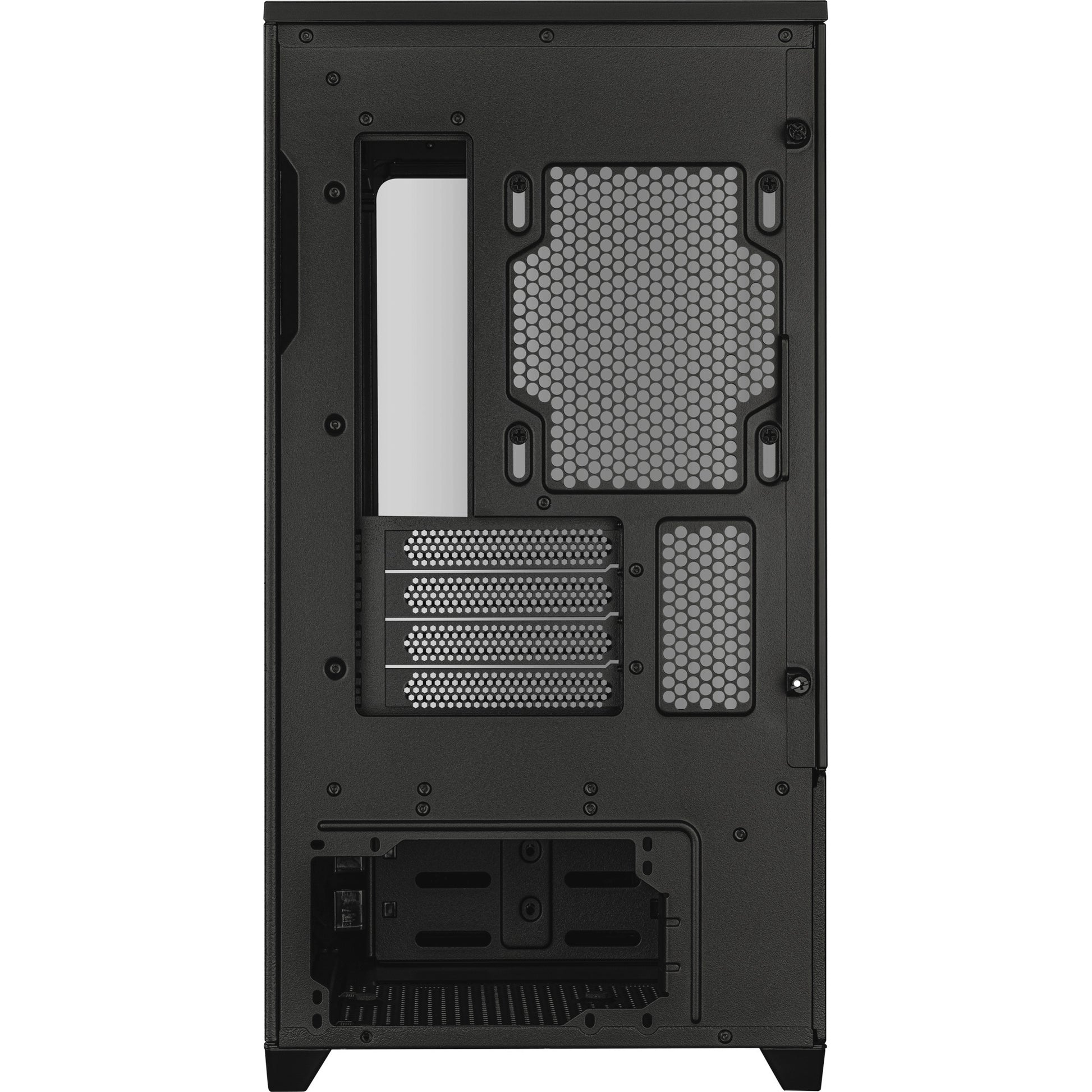 Asus prime ap202 midi tower behuizing (zwart | 2x usb-a | 1x usb-c | rgb | tempered glass)