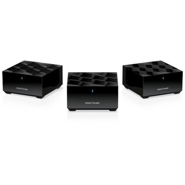 Netgear nighthawk mk73s mesh wifi 6 3-pack mesh router (zwart, 1x router, 2x satellieten )
