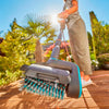 Gardena accu-multireiniger aquabrush patio 03 18v p4a set vloerreiniger (grijs turquoise, 14841-20)