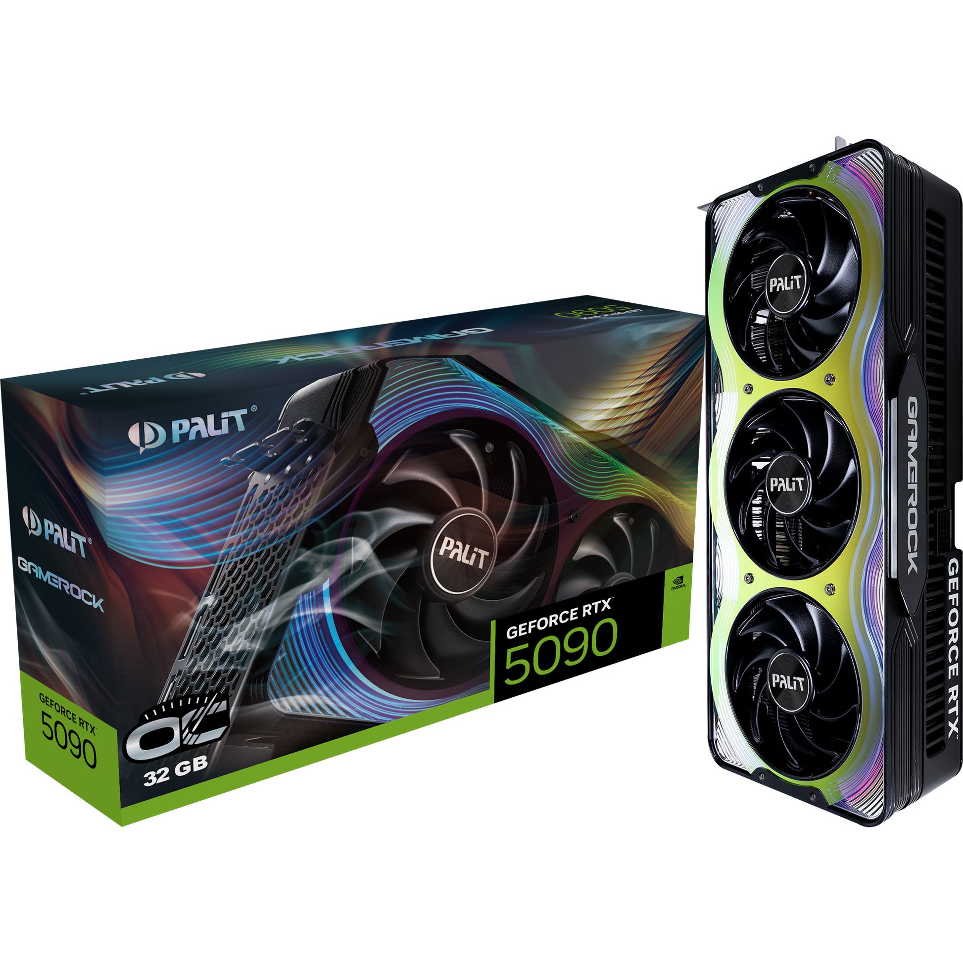 Palit geforce rtx 5090 gamerock oc grafische kaart (3x displayport, 1x hdmi 2.1, dlss 4)