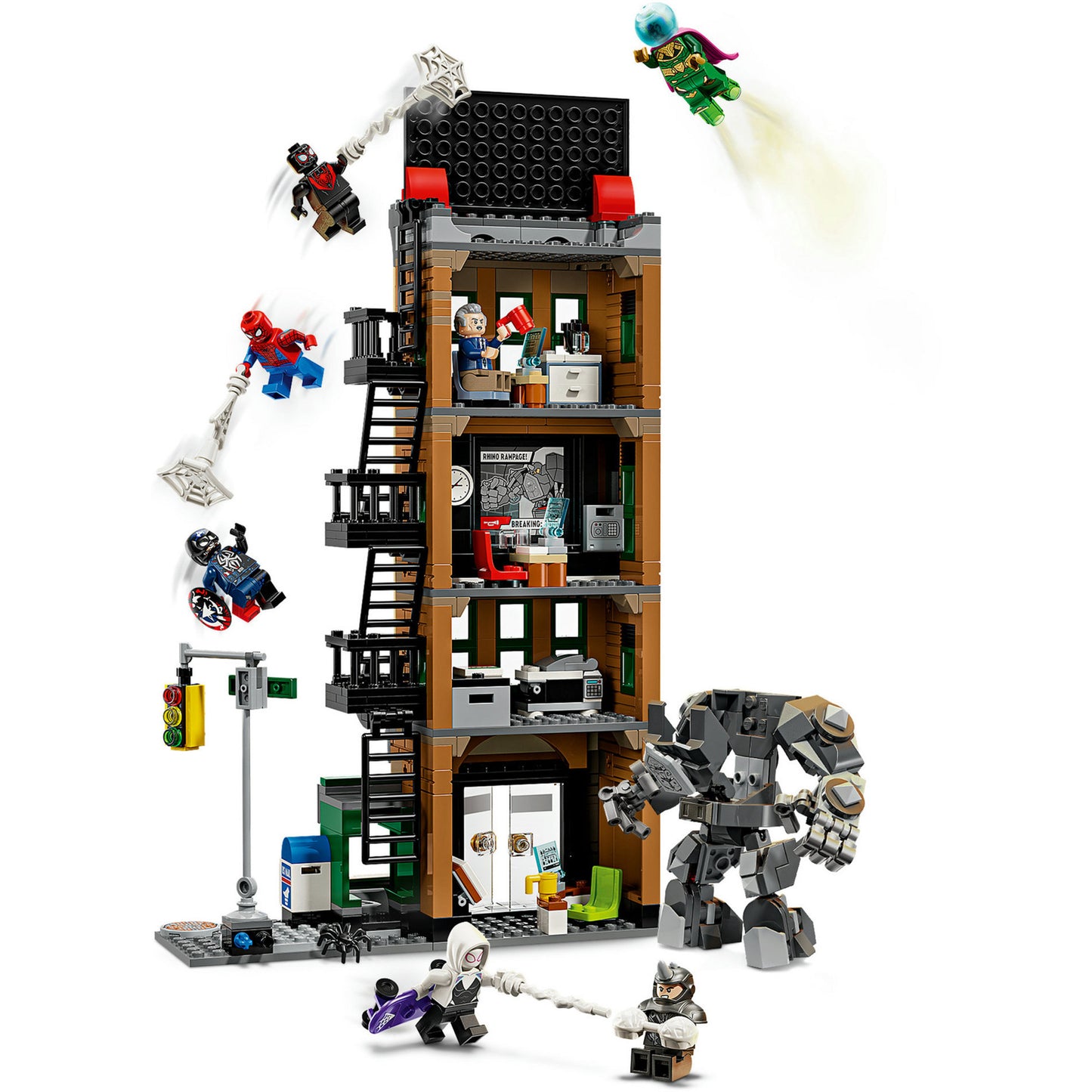 Lego super heroes 76342 marvel spider-man vs. mysterio: de daily bugle