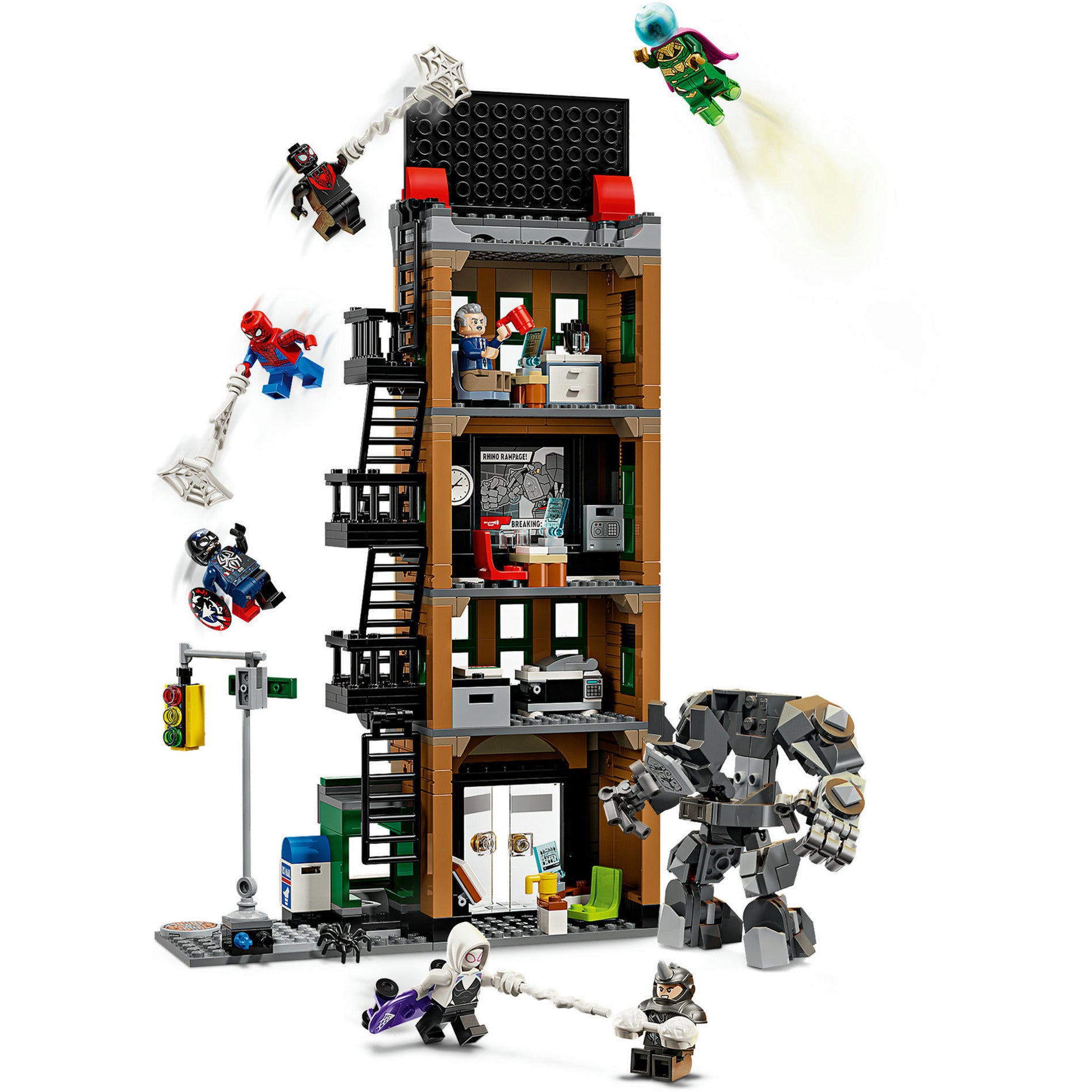 Lego super heroes 76342 marvel spider-man vs. mysterio: de daily bugle