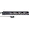 Brennenstuhl primera tec comfort switch plus 7-voudige stekkerdoos stekkerdoos (zwart, 19.500a overspanningsbeveiliging, externe schakelaar)
