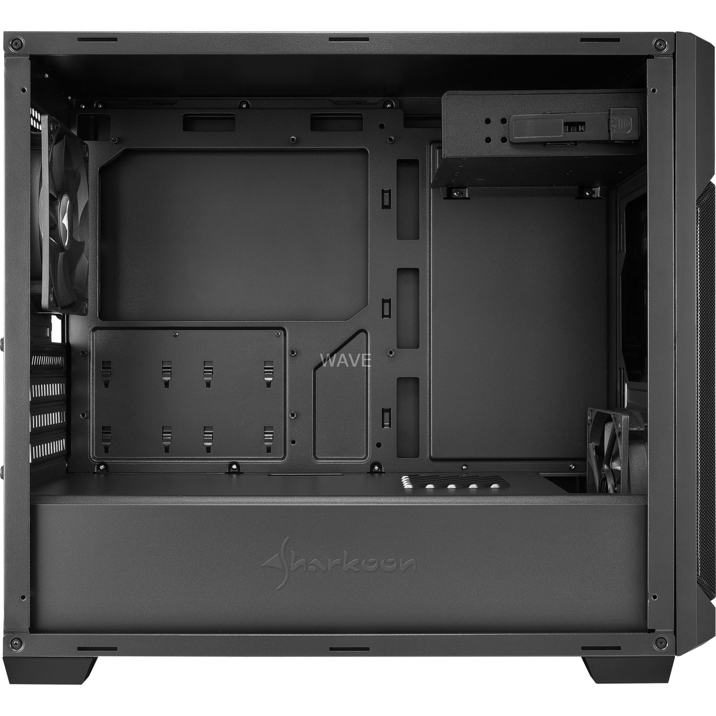 Sharkoon v1000 midi tower behuizing (zwart | 2x usb-a)