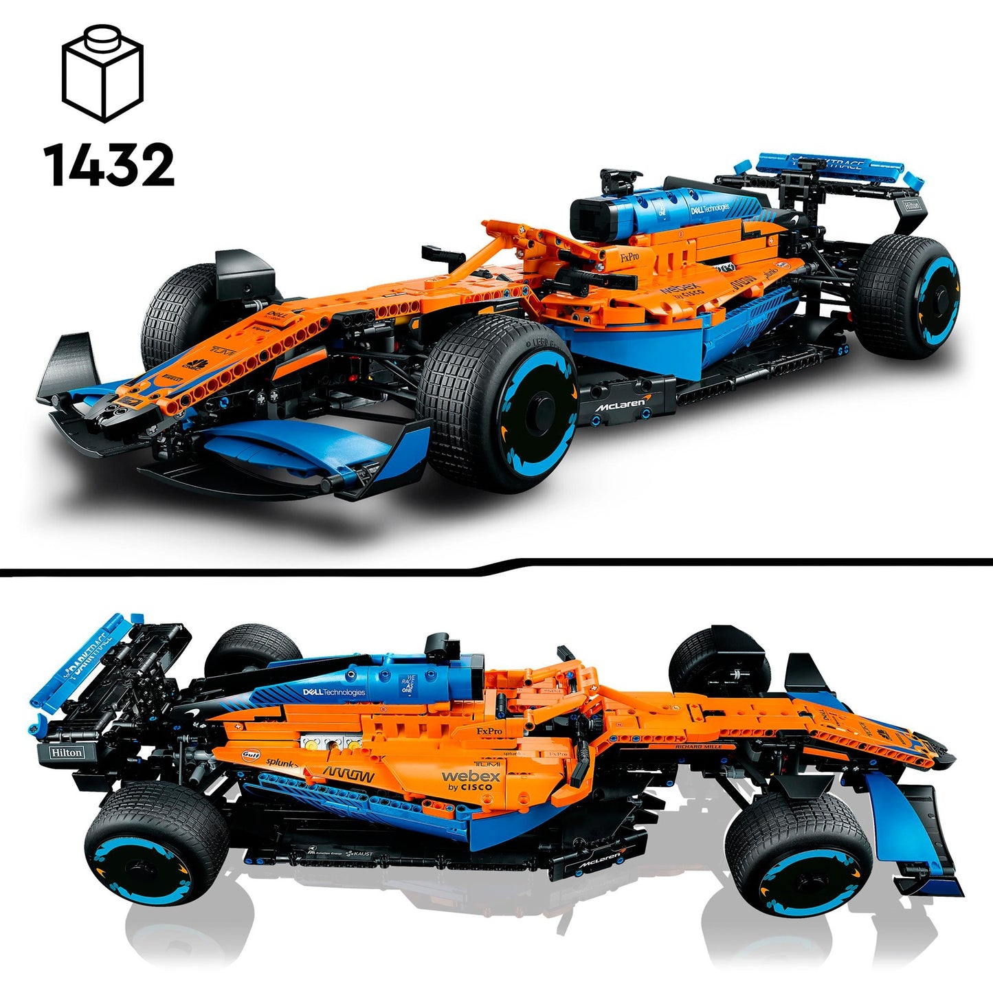 Lego technic mclaren formule 1 2022 racewagen set voor volwassenen - 42141