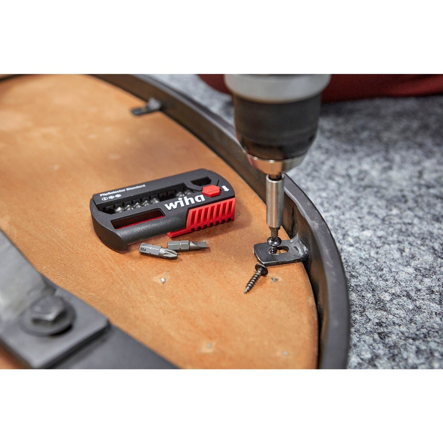 Wiha bitset flipselector standard 25 mm (zwart rood, phillips, pozidriv, torx® 13-delig 1 4 c6,3 met riemclip)