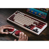8bitdo retro mechanical keyboard fami edition (beige, us lay-out (qwerty), kailh box white, 80% (tkl), bluetooth low energy, wireless 2.4g, usb)