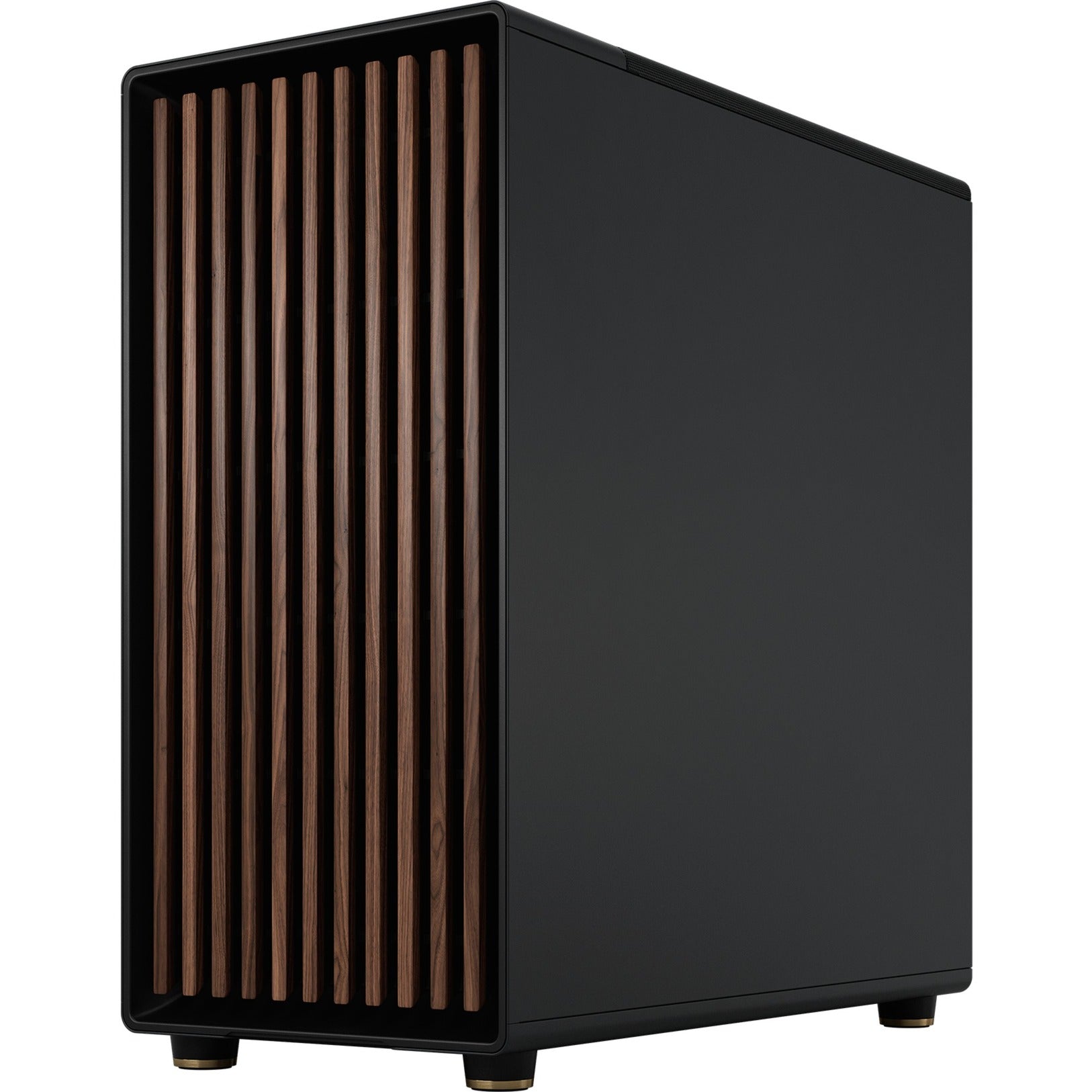 Fractal design north xl midi tower behuizing (zwart houtkleur | 2x usb-a | 1x usb-c | tempered glass)