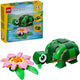 Lego ® creator 3in1 schildpad met waterlelie - speelgoedmodel - bouw om tot kameleon of kikker - 31377