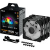 Asus tuf gaming tr120 argb reverse case fans (zwart, 3 stuks, 120 x 120 x 28 mm)