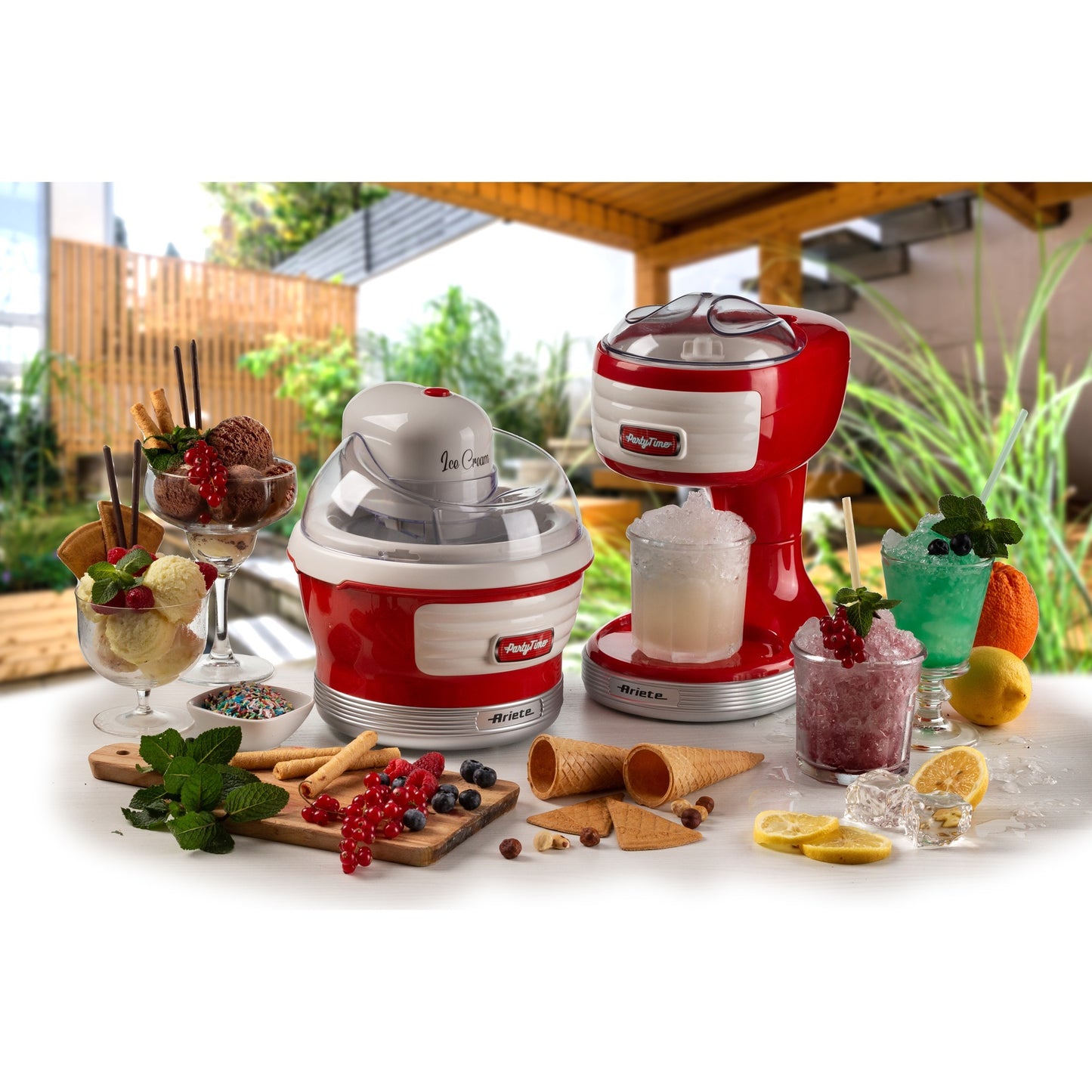 Ariete party time ijsmachine 0643 00 (rood wit)