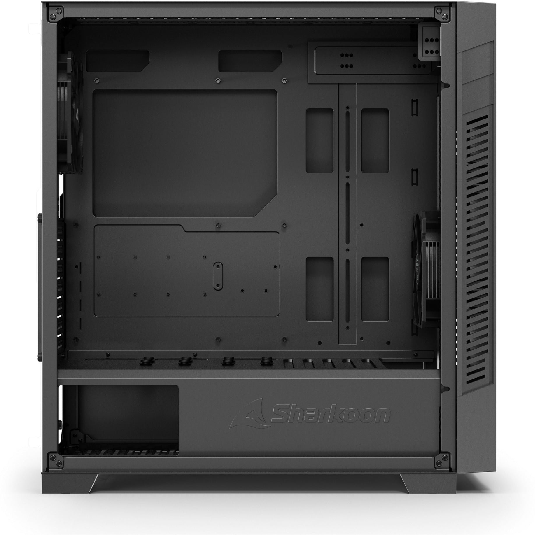 Sharkoon s25-v2 midi tower behuizing (zwart | 2x usb-a | 1x usb-c)