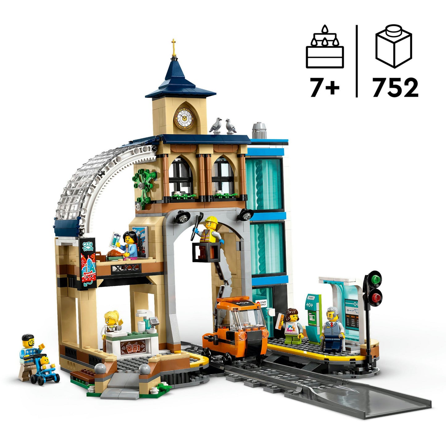 Lego ® city centraal station, bouwspeelgoedset - 60469