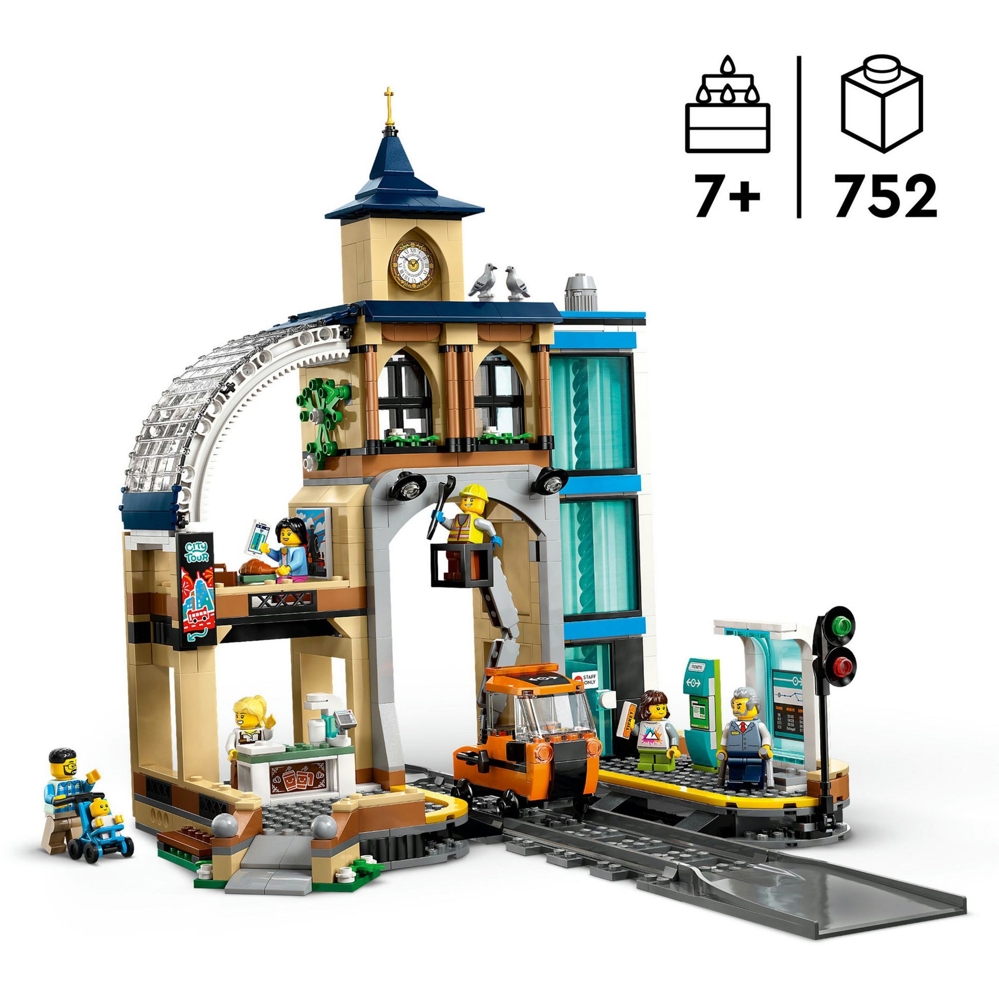 Lego ® city centraal station, bouwspeelgoedset - 60469