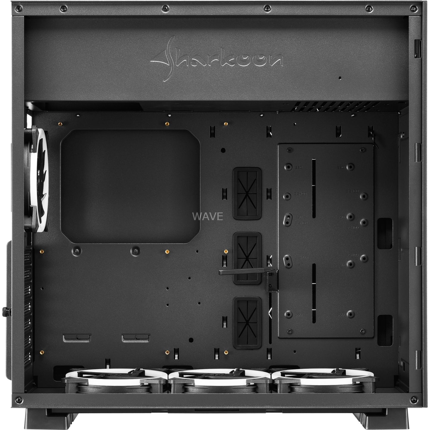 Sharkoon pure steel rgb midi tower behuizing (zwart | 2x usb-a | rgb | window)