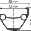 Dt swiss u 533 29 rim | 28 loch