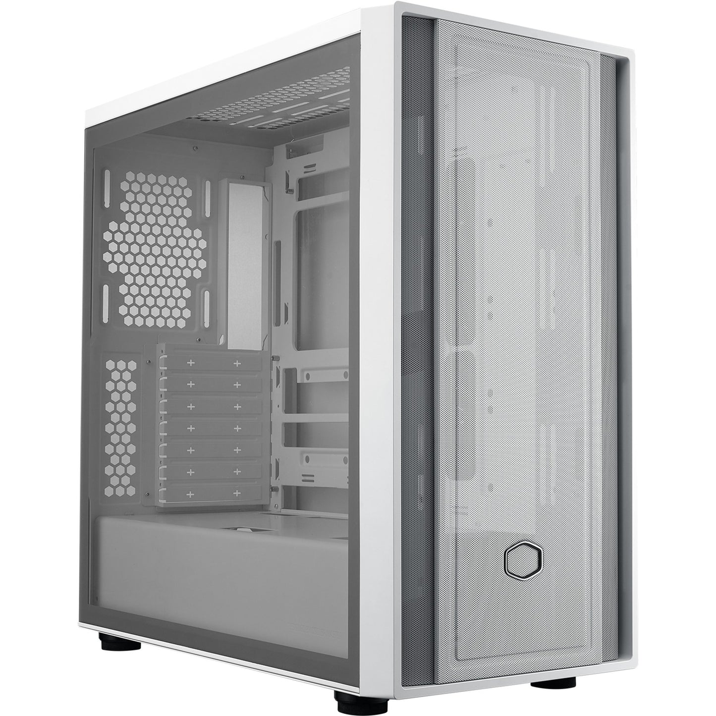 Cooler master masterbox 600 lite midi tower behuizing (wit | 2x usb-a | 1x usb-c | rgb | tempered glass)