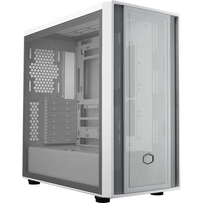 Cooler master masterbox 600 lite midi tower behuizing (wit | 2x usb-a | 1x usb-c | rgb | tempered glass)