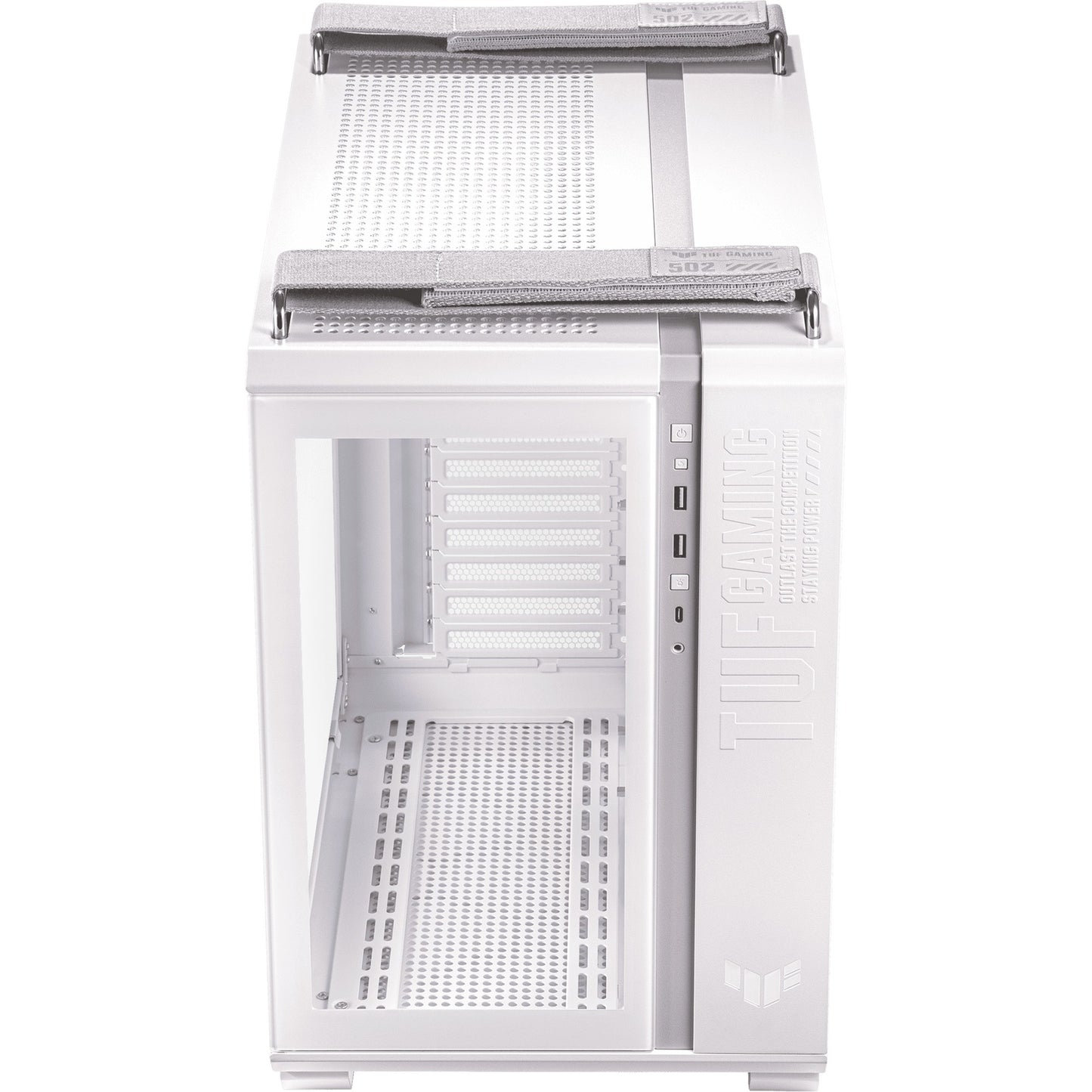 Asus tuf gaming gt502 plus midi tower behuizing (wit | 2x usb-a | 1x usb-c | tempered glass)
