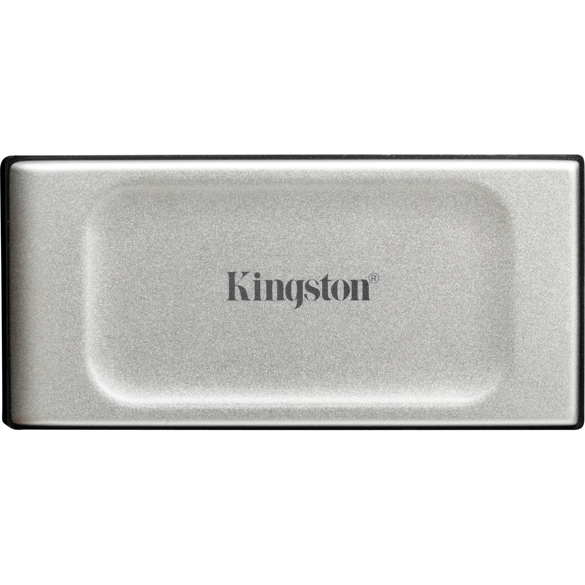 Kingston xs2000 portable 4 tb externe ssd (zilver zwart, sxs2000 2000g, usb-c 3.2 (20 gbit s))