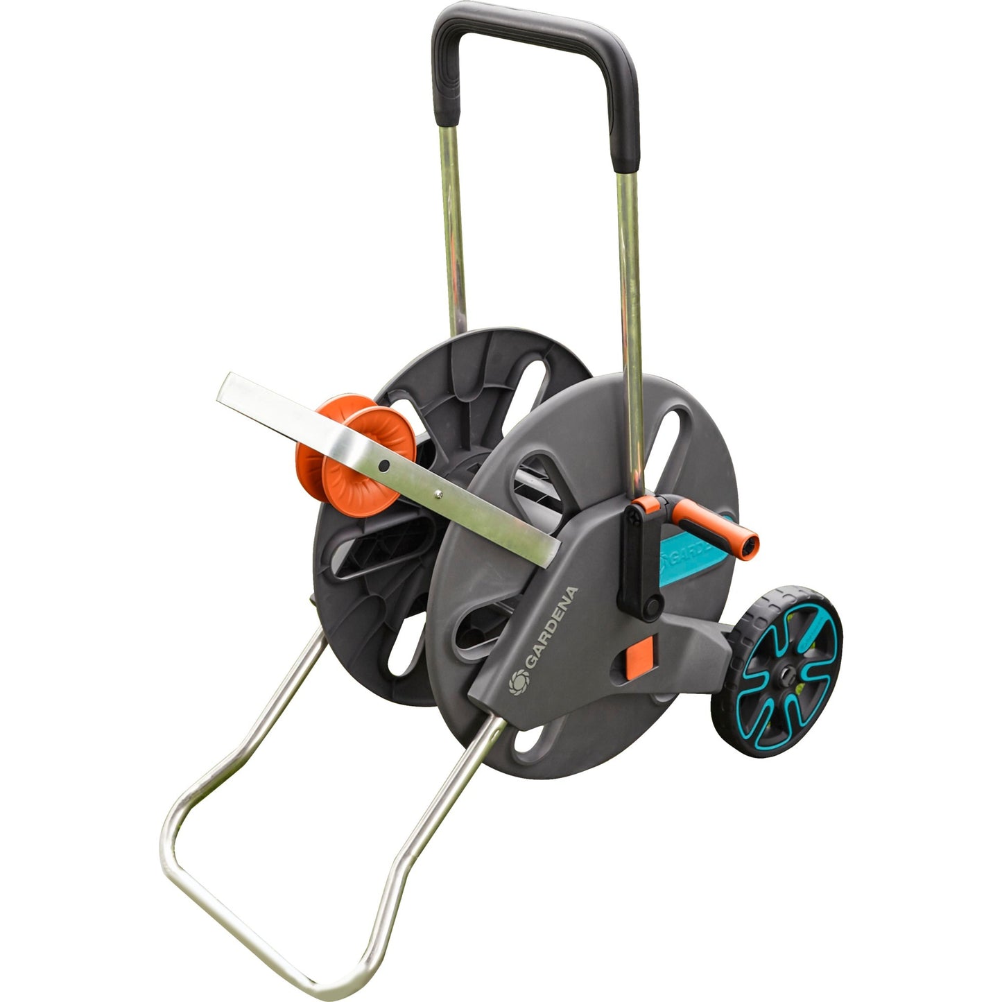Gardena slangenwagen aquaroll l easy (grijs oranje, 18520-20)