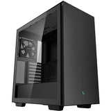 Deepcool ch510 midi tower behuizing (zwart | 2x usb-a | tempered glass) - afbeelding 1