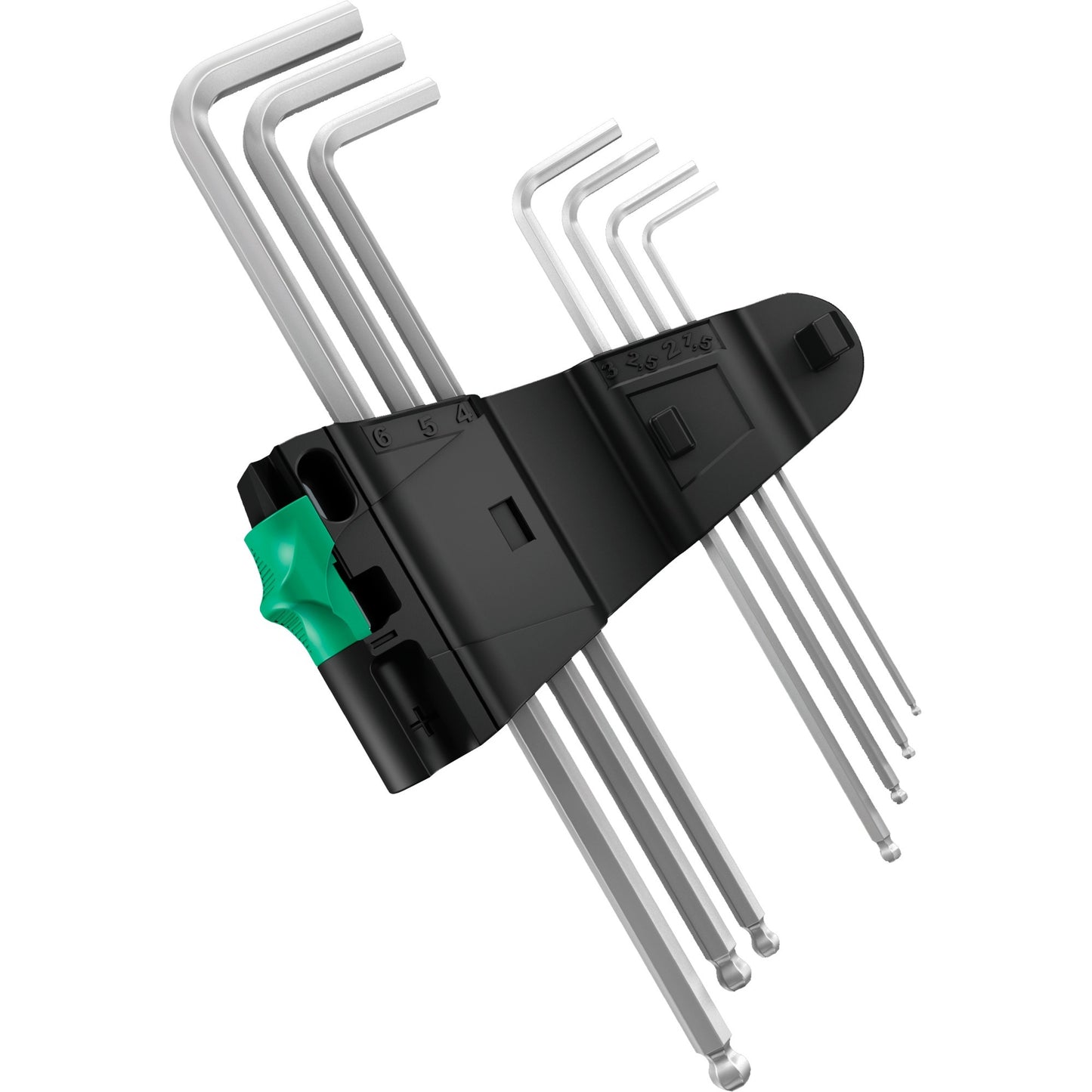 Wera 950 9 hex-plus 1 sb stiftsleutelset, metrisch, verchroomd (9-delig)