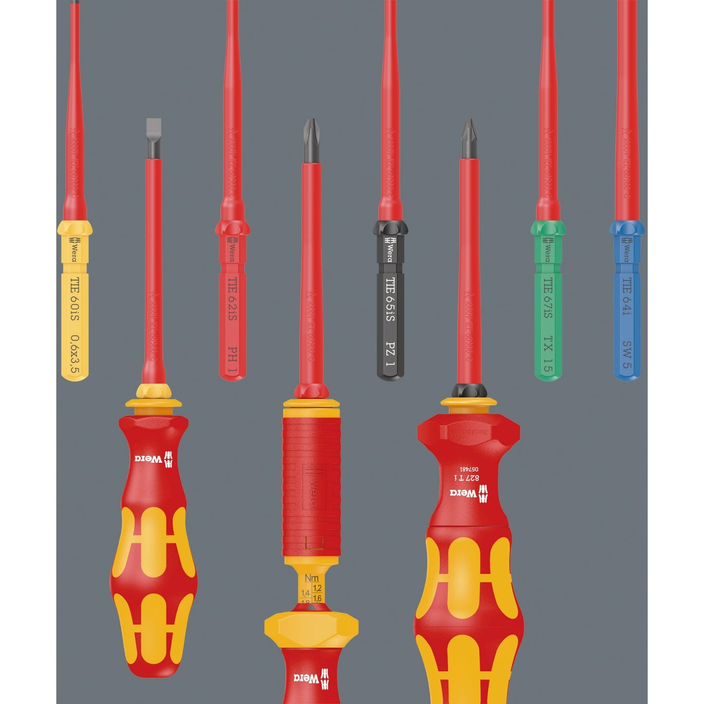 Wera kraftform kompakt vde 16 torque 1,2-3,0 | nm extra slim 1 tool finder | 16 stuks - 5006609001