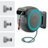 Gardena wandslangenbox rollup m l slanghaspel (grijs turquoise, 18620-20, 25 m)
