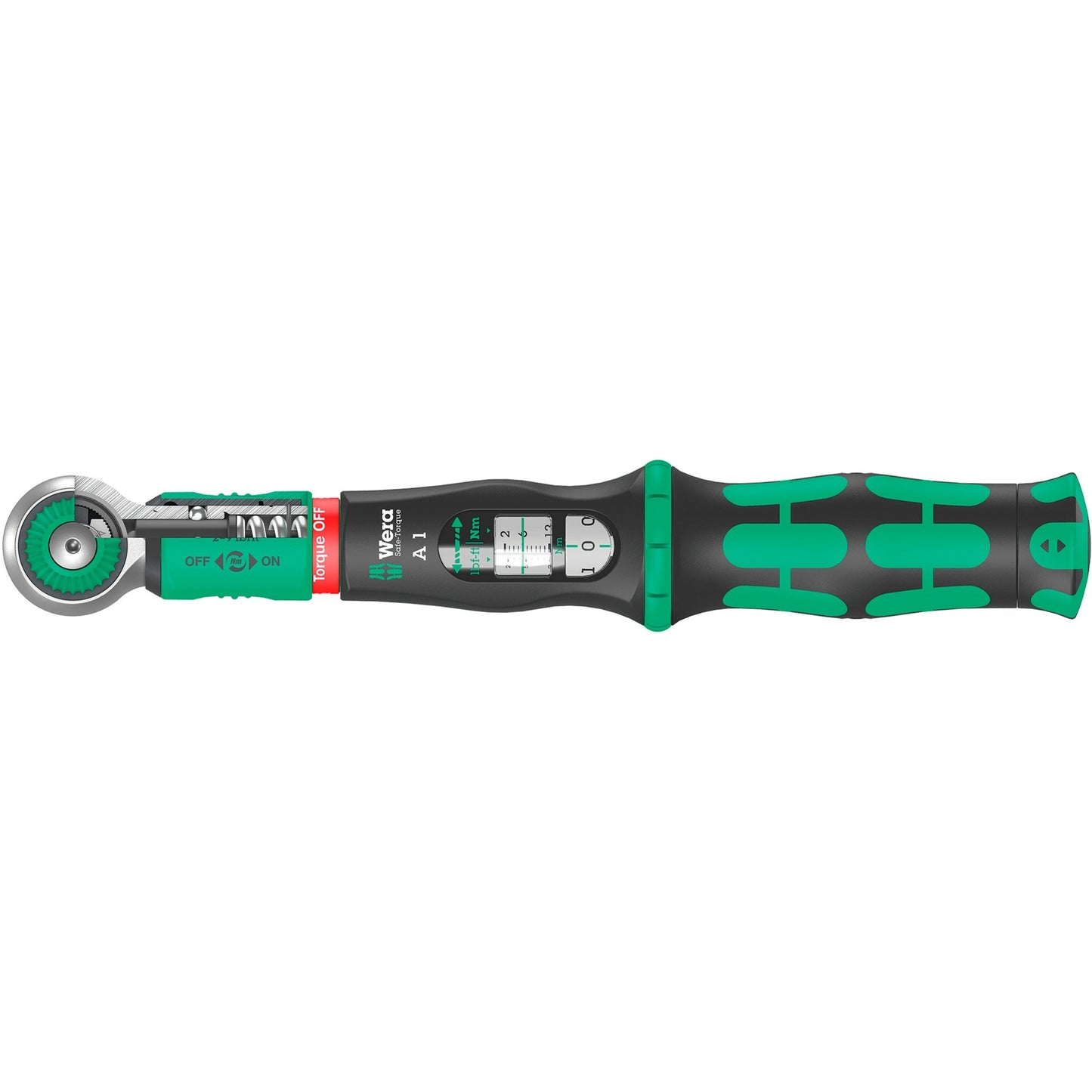Wera safe-torque a 1 shk set 1 draaimomentsleutel (zwart groen, 1 4 vierkant, 2-12 nm, 20‑delig)