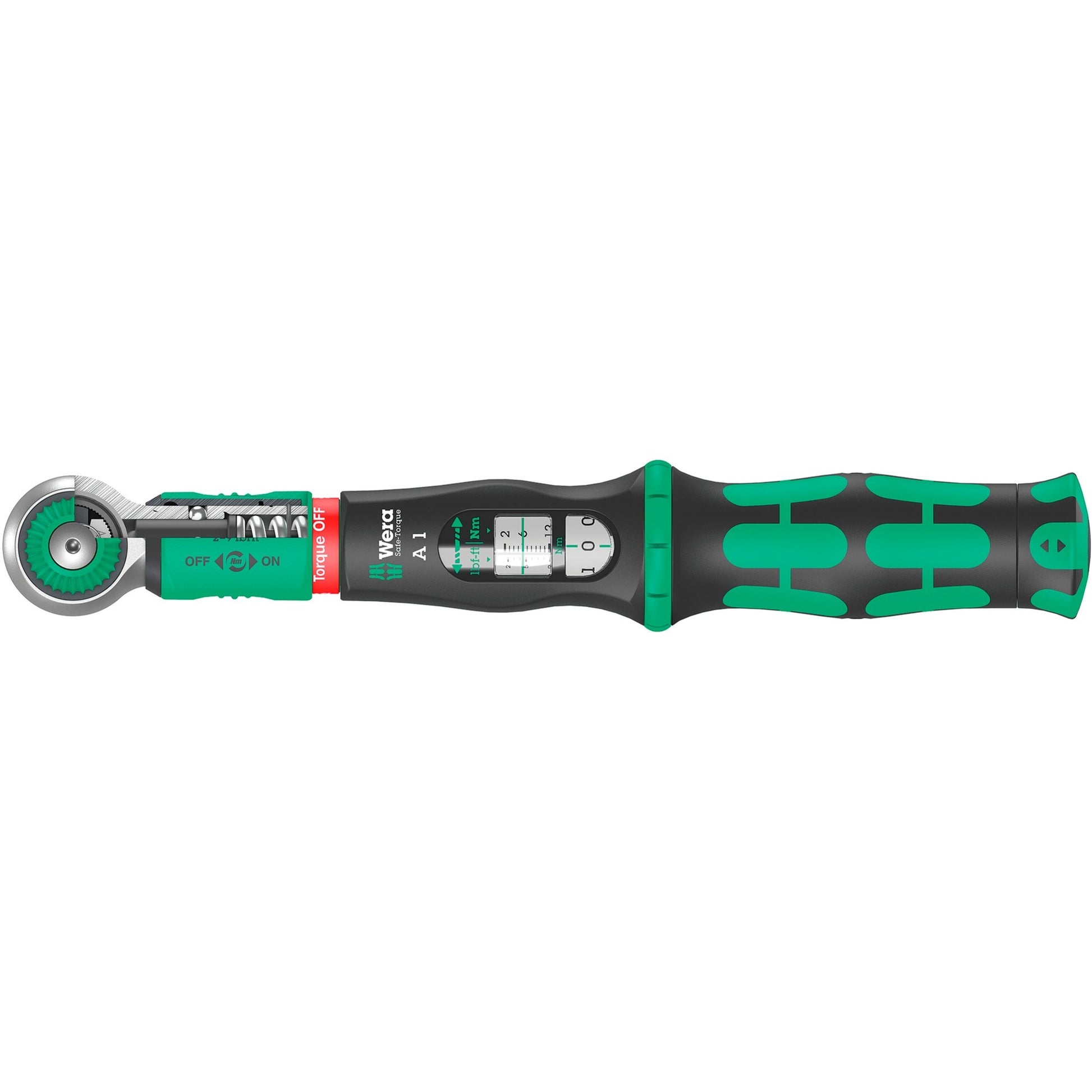 Wera safe-torque a 1 shk set 1 draaimomentsleutel (zwart groen, 1 4 vierkant, 2-12 nm, 20‑delig)