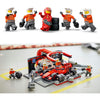 Lego city f1 pitstop en pitcrew met ferrari auto - 60443
