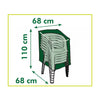 Nature tuinmeubelafdekhoes voor gestapelde stoelen afdekking (grijs, 6030606)
