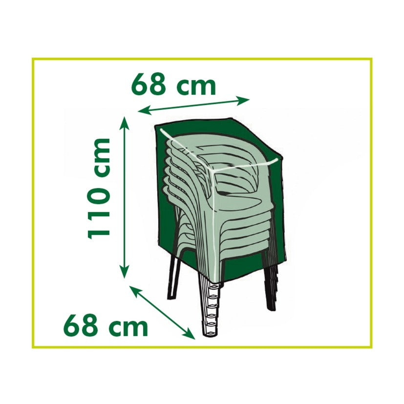 Nature tuinmeubelafdekhoes voor gestapelde stoelen afdekking (grijs, 6030606)