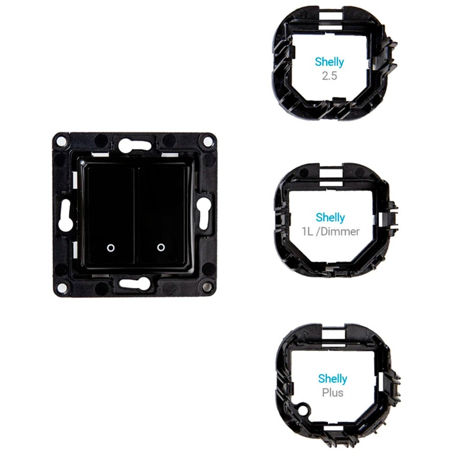 Shelly wall switch 2 knop (zwart)