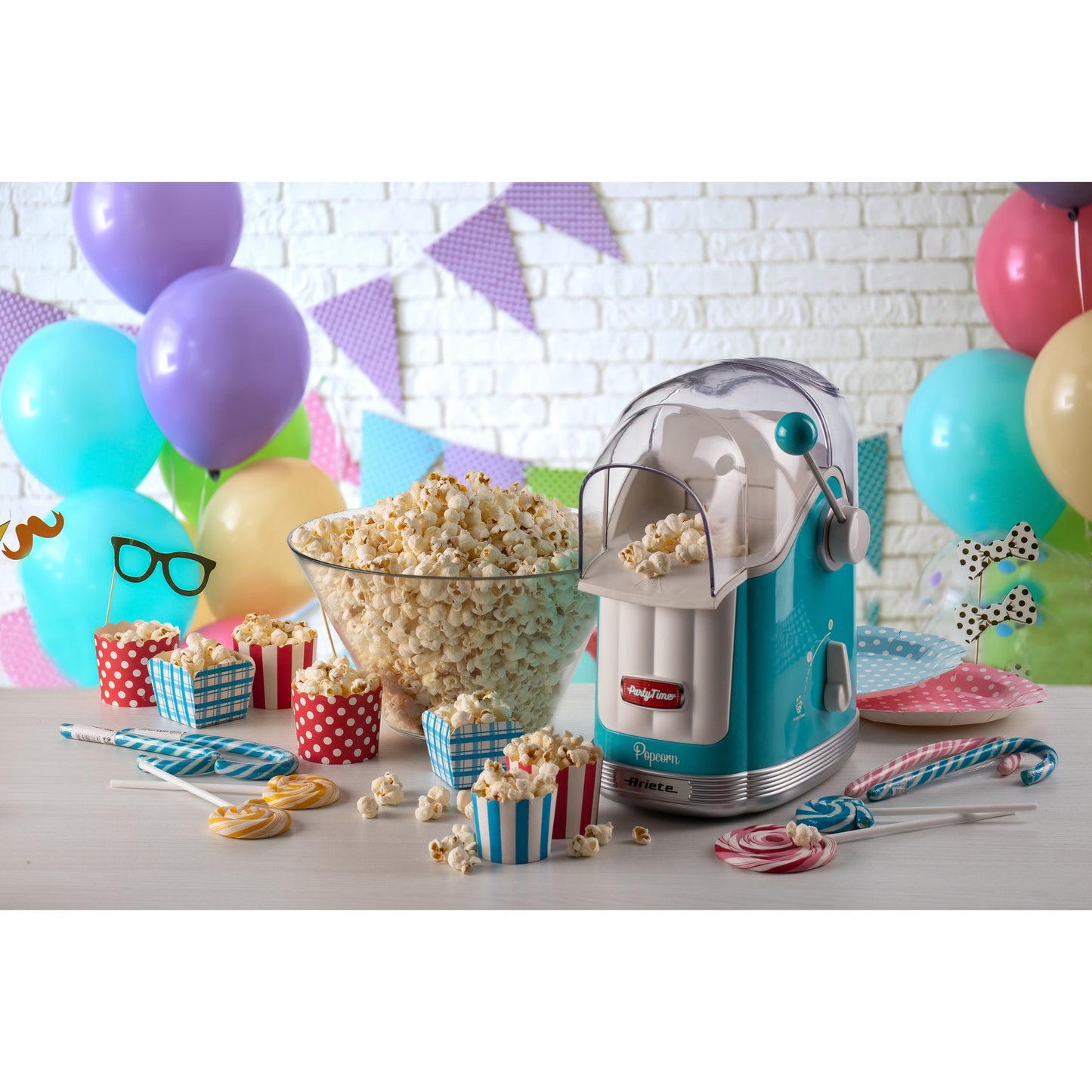 Ariete party time pop corn maker 2958 01 popcornmaker (lichtblauw)