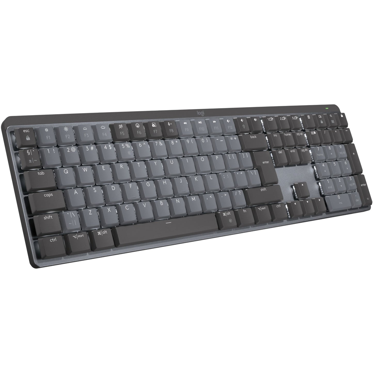 Logitech mx mechanical toetsenbord (zwart, us-international lay-out (qwerty), 100%, bluetooth)