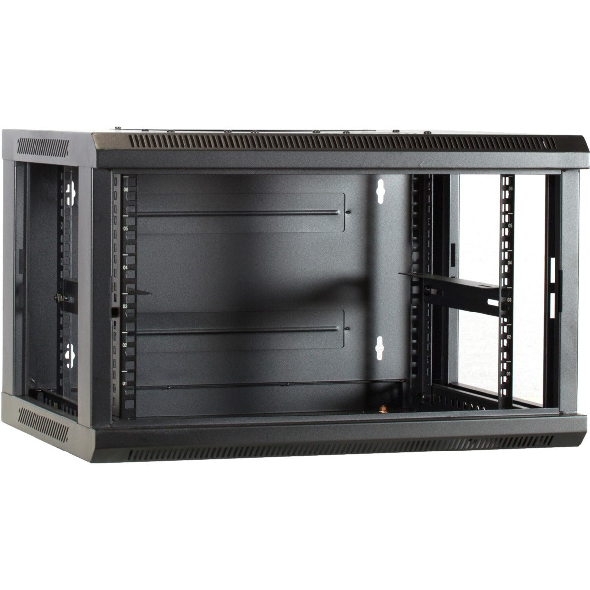Dsi 6u wandkast met glazen deur - ds6406 server rack (zwart, 600 x 450 x 368mm)