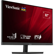 Viewsonic va3209-2k-mhd 31.5 monitor (zwart, 2x hdmi, 1x displayport, sound) - afbeelding 2