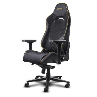 Trust gxt 721 ruya pro premium comfortabele gaming stoel (zwart geel)