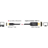 Delock usb-c (male) > hdmi (male) (dp alt mode) kabel (zwart, 1 meter, 4k 30 hz) - afbeelding 2