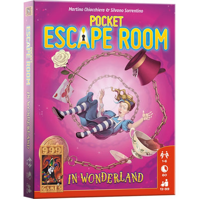 999games 999 games pocket escape room: in wonderland kaartspel (nederlands, 1 - 6 spelers, 60 minuten, vanaf 12 jaar)
