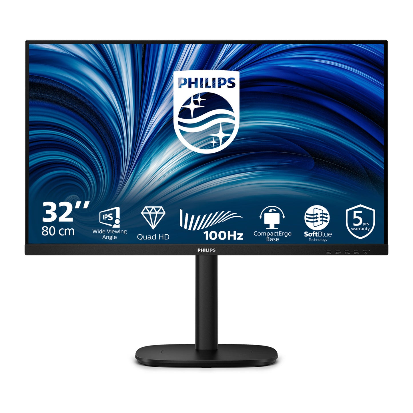 Philips 32b2n3500 31.5 monitor (zwart, 2x hdmi, displayport, 3x usb-a, usb-b)