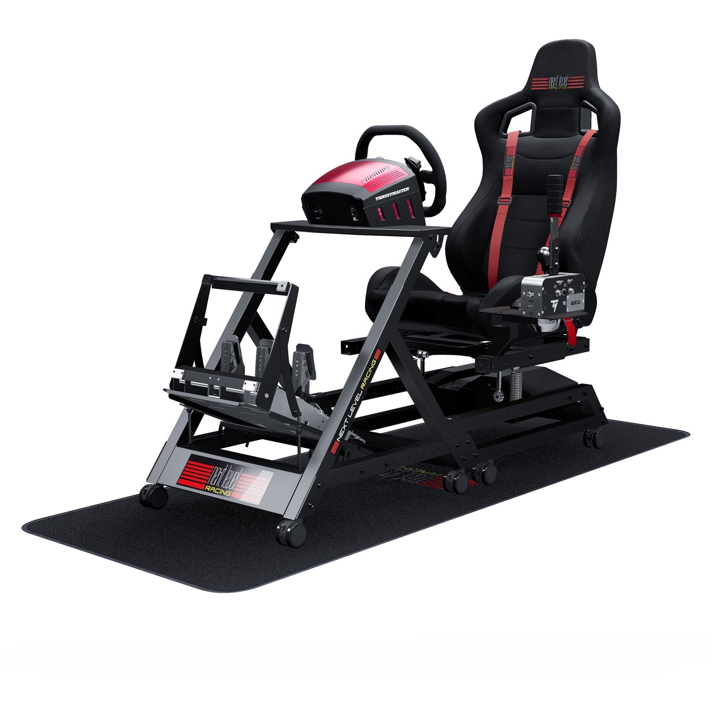 Next level racing gttrack simulator cockpit racing simulator (zwart)